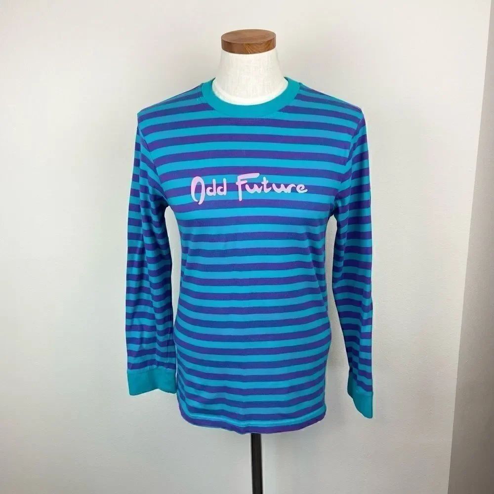 Odd Future Teal Striped Long Sleeve